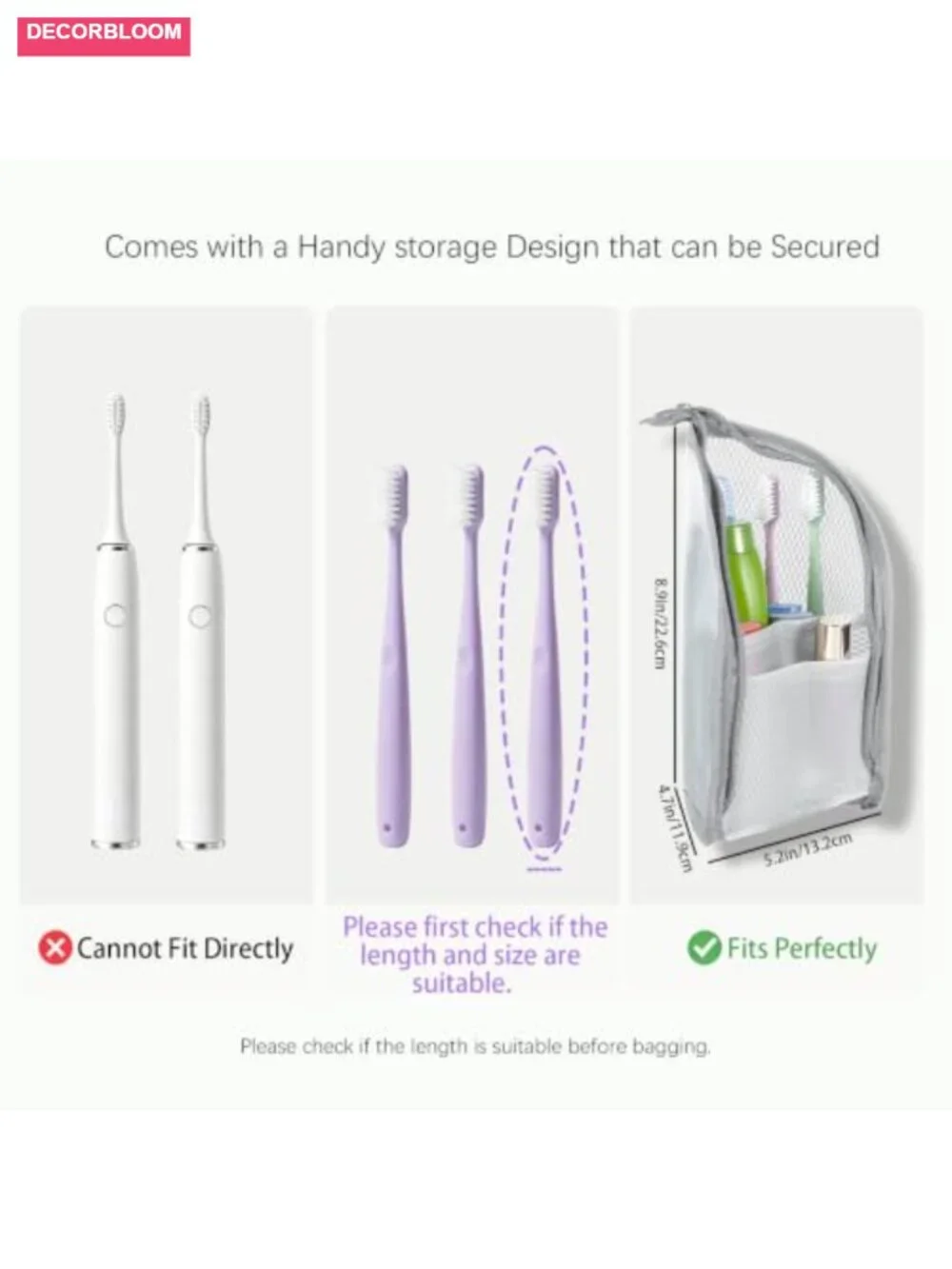 Standing Toiletry Bag | Portable Lightweight Travel EVA Cosmetic Brush